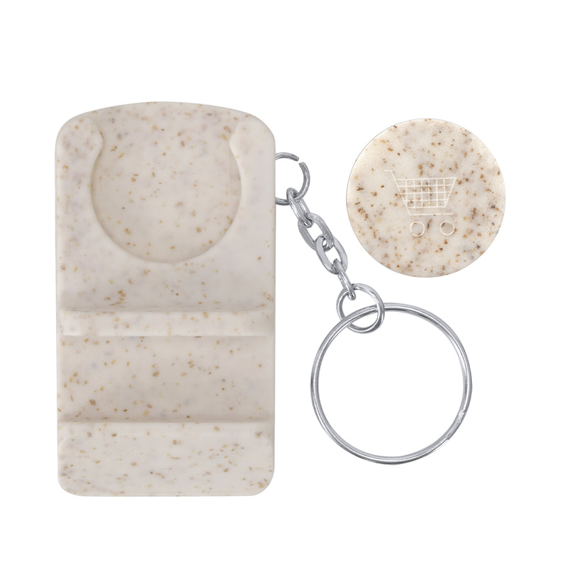 Llavero Moneda Soporte Lansan - NATURAL